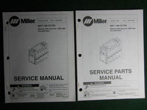 Miller xmt 300 cc tig welder service manual parts electrical kb011993-kd414912 for sale