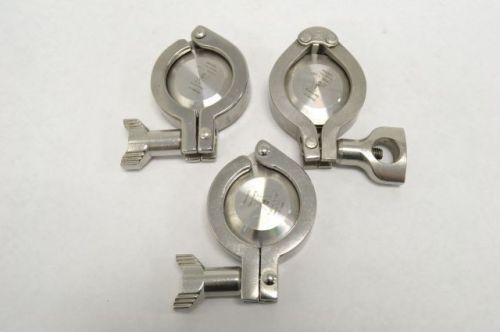 Lot 3 tri clover stainless steel sanitary 1-3/4in pipe end cap clamp b225332 for sale