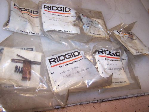 (7) NEW RIDGID COIL &amp; FLAT SPRING FOR 18&#034;  PIPE WRENCH   LOT OF 7