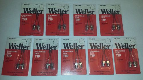 9 Weller Soldering Gun Tips with Fastening Nuts Brand New in Packaging No. 6130