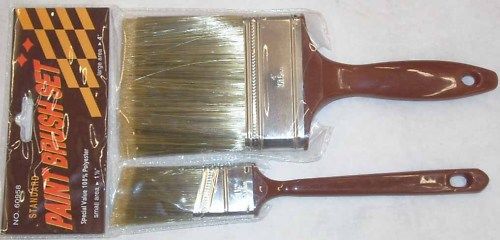 3 polyester paint brush sets 2pc each 1 1/2 &amp; 4&#034; for sale