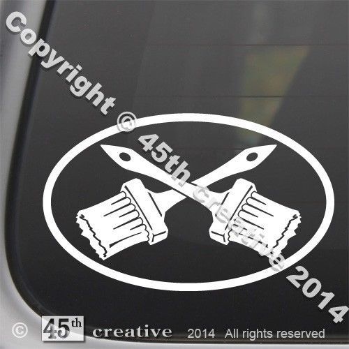 Painters oval decal - pro painter house painting paint brush emblem logo sticker for sale