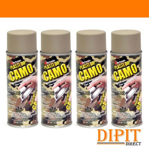 Performix plasti dip camo tan 4 pack rubber coating spray 11oz aerosol cans for sale