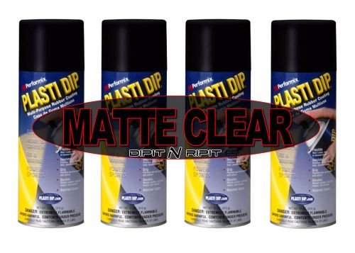 Performix Plasti Dip 4 Pack of Matte Clear Spray Can Rubber Dip Coating 11oz