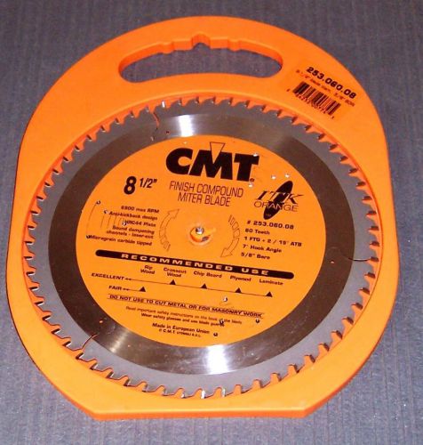 Cmt 253.060.08 industrial sliding compound miter &amp; radial saw blade, 8-1/2-inch for sale