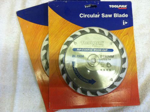Toolpak Circular Sawblade (Coarse wood cut) (16mm/190mm/20teeth)
