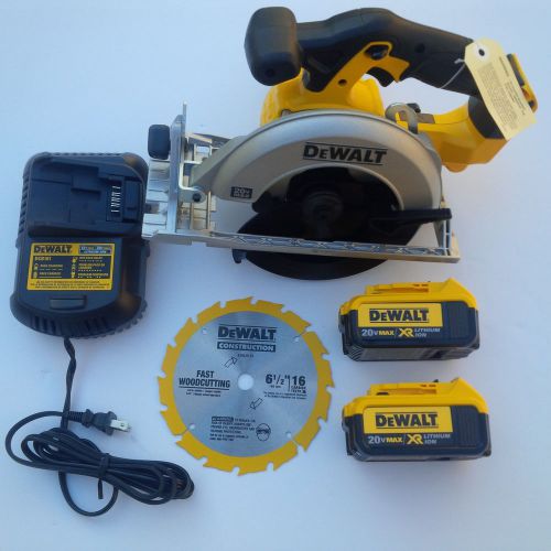 New dewalt dcs391 20v circular saw, (2) dcb204 4.0 batteries,charger max 20 volt for sale