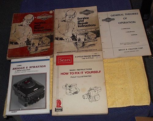 LOT OF 4 BRIGGS &amp;  STRATTON  /1 SEARS 4 CYCLE ENGINE MANUAL