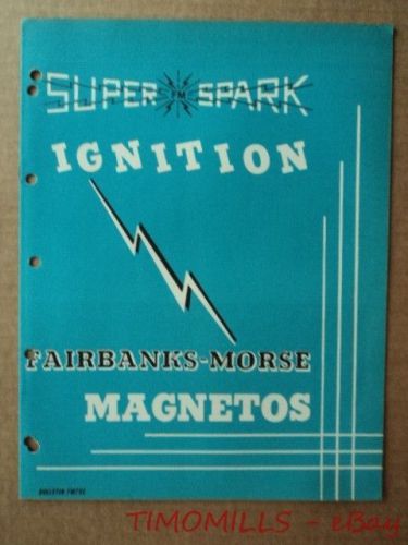 c.1946 Fairbanks Morse Super Spark Ignition Magneto Catalog Brochure Vintage VG+
