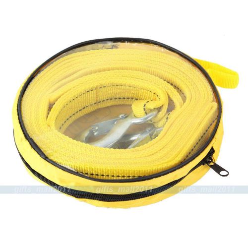 4m yellow 4 ton double-deck car van truck vehicle tow towing strap belt rope for sale
