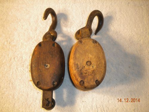 Pair of pulleys,Block and tackle.