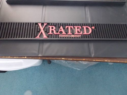 X-RATED FUSION LIQUEUR HEAVY RUBBER BAR MAT, NICE USED SHAPE