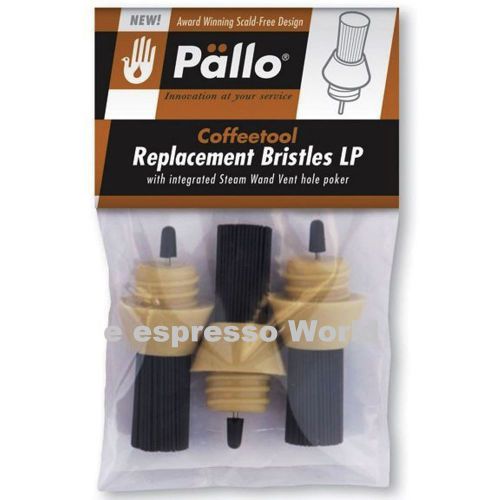 PALLO COFFEE TOOL NYLON REPLACEMENT BRISTLES  PACK OF 3