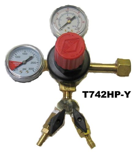 Dual -gauge-co2-regulator-kegerator-beer-# t742 hp-y for sale
