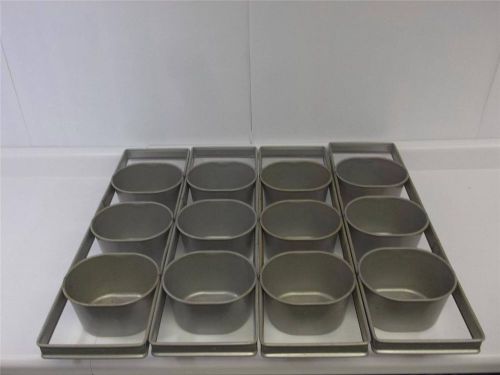 Mackies 3 Strap Commercial Bread Loaf Pans 11-05 Australia Bakery 25&#034;Lot 4 Oval