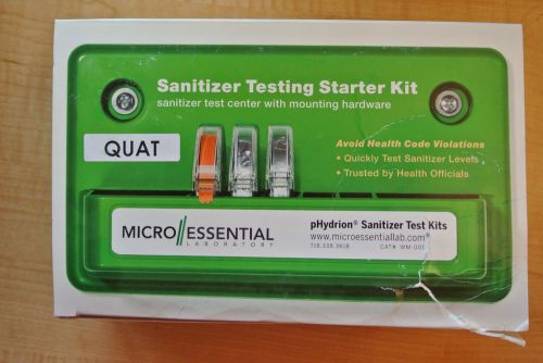 Sanitizer testing start up kit for food and swimming pool use. MICRO ESSENTIAL