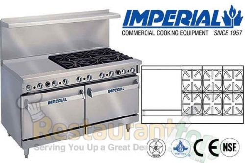 Imperial comm restaurant range 60&#034; w/ 24&#034; griddle 2 ovens propane ir-6-g24 for sale