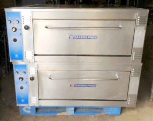 Brick lined pizza ovens   bakers pride   double stack for sale