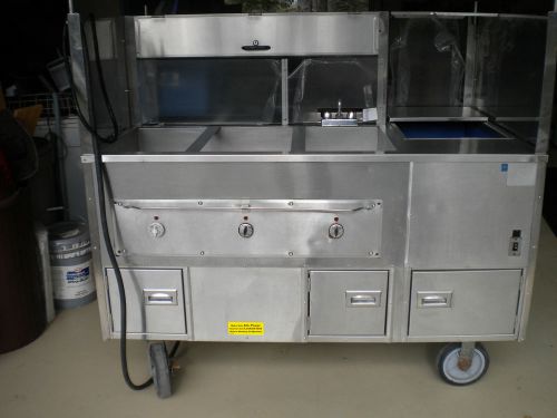 3 HEATING BAY HOT DOG CART FOOD PREP STATION GREAT CONDITION