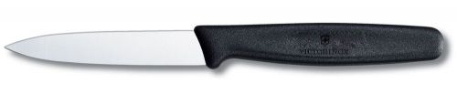 Victorinox swiss army 3-1/4-inch fibrox straight edge paring knife, black for sale