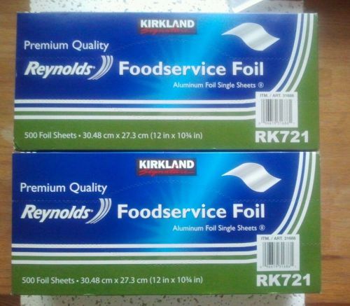 Aluminum Foil Sheets  Kirkland Signature Reynolds Foodservice 2PK Total 1000
