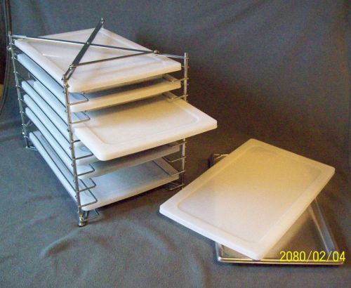8 vollrath super pan ii stainless pans flexible lids holding rack 30012 52430 for sale
