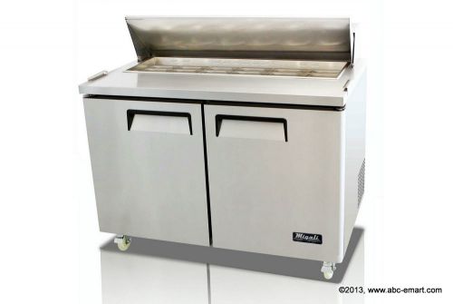 New migali 60&#034; refrigerated sandwich prep table c-sp60-16  2 door refrigerator for sale
