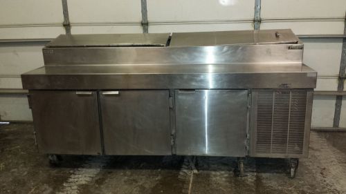Traulsen 90&#034; commercial pizza prep table refrigerated vps90s for sale