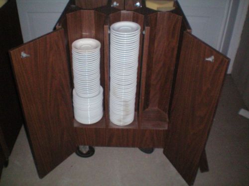 Dish and cup racks on wheels carts rolling dated for sale