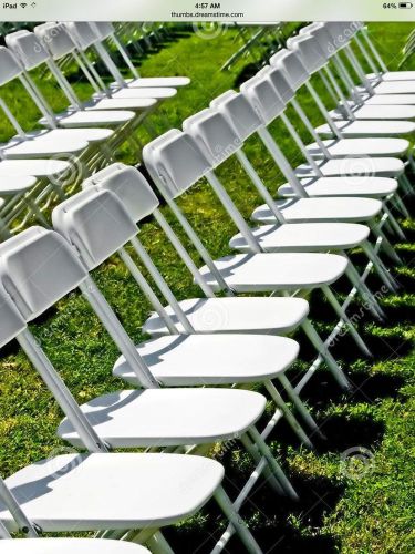 100 White Folding Chairs