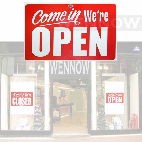 Red flexible plastic waterproof double sided, open or closed window store sign for sale