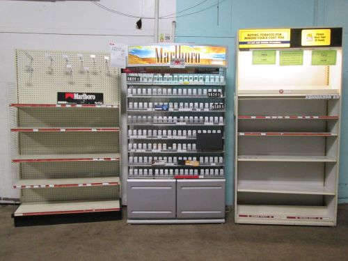 Lot of 3 &#034;philip morris&#034; commercial lighted cigarette display merchandiser case for sale