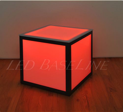16&#034; LED CUBE END TABLE COLOR CHANGING MODERN
