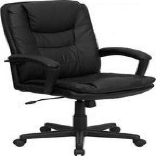 Flash Furniture BT-2921-BK-GG High Back Black Leather Executive Swivel Office Ch