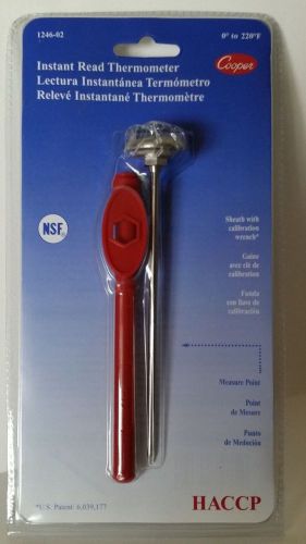 New cooper 1246-02 instant read pocket test thermometer for sale