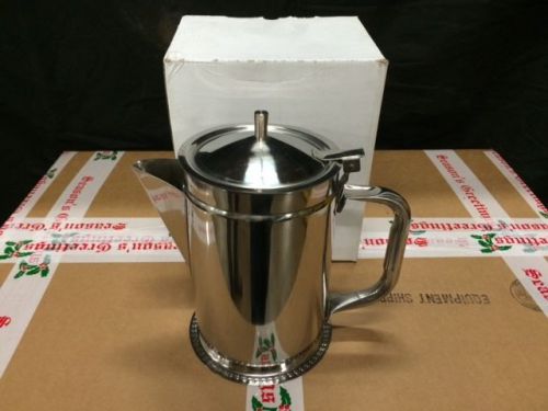 PITCHER - STAINLESS STEEL -  64 0Z - W/HINGED LID NEW