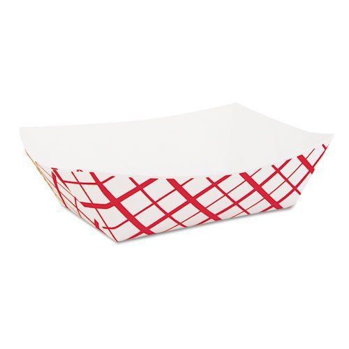 SCT Paper Food Baskets  2lb  Red/White - Includes 1 000 baskets.