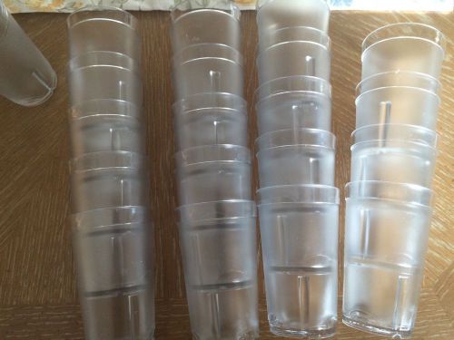 COOKS 5 OZ. CLEAR RESTAURANT STACKABLE PLASTIC TUMBLER NEW LOT OF 20