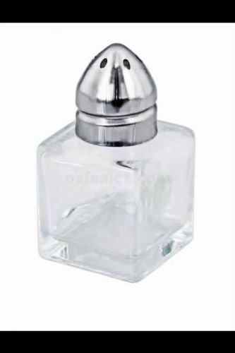 48pcs mini cube salt &amp; pepper shaker stainless steel top 1/2 oz for sale