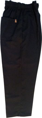 Baggy chef pants unisex (black w/drawstring &amp; 100% pe) by chef design (grade a+) for sale