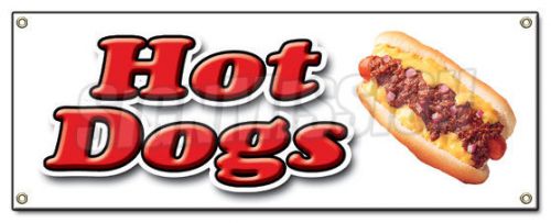 HOT DOG BANNER SIGN hot dogs cart Chicago wiener franks chili red hot