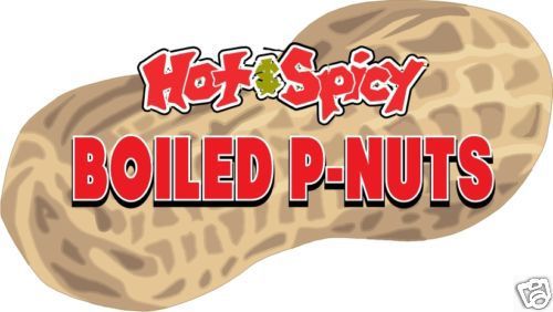 Boiled Peanuts P-NUTS Concession Food Sign Decal 24&#034;