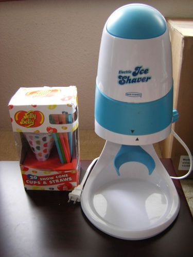 Electric ice shaver with snow cone cups &amp; straws for sale