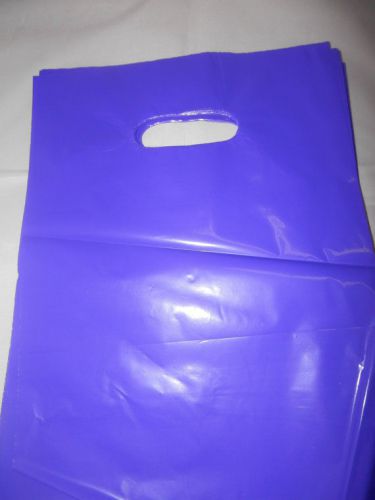 100  9&#034; x 12&#034; Purple Low-Density Plastic Merchandise Bags, Gift Bags, Party