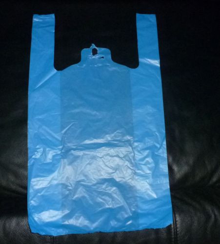 T-shirt Plastic Shopping Blue Bags 100 Qty