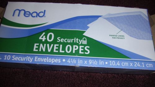 New-- 40 Mead Security Envelopes 4 1/8in x 9 1/2in