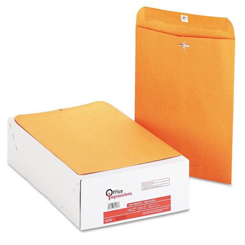 200 business envelopes 9x12 kraft clasp manila shipping catalog yellow brown new for sale