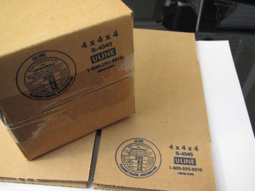 5 Pcs ULINE 4x4x4 Corrugated Cardboard Shipping Packing Boxes