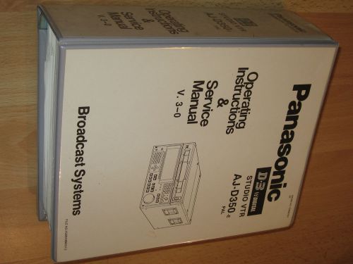 Service Manual for Panasonic AJ-D350 PAL D3