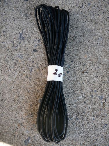 Black micro nylon coated rubber rope shock cord 2mm x 25&#039; mini bungee cord for sale